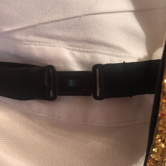 Sparkling Gold Crystal Bow Tie - Picture 8 of 15